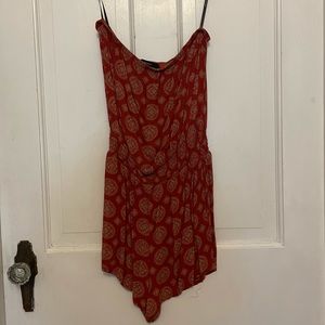 Forever 21 orange romper, size small, good condition